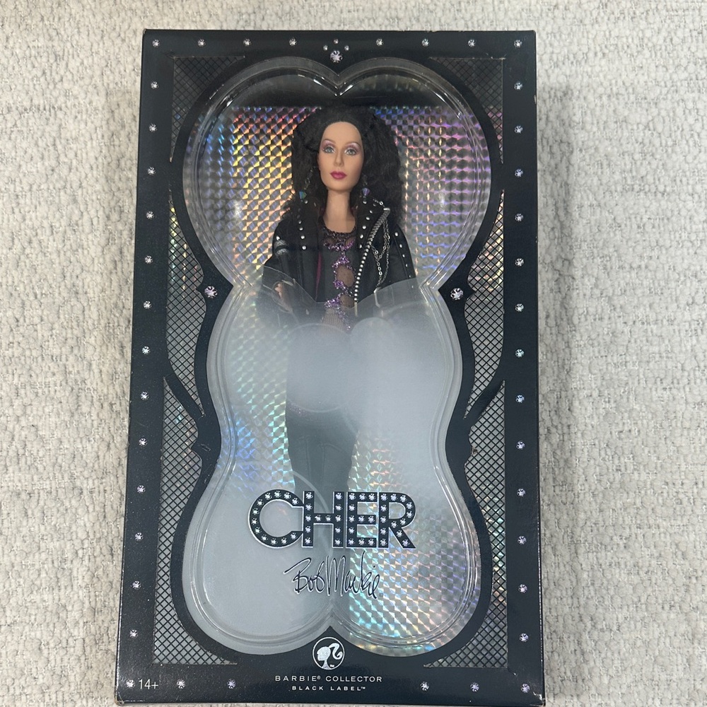 New Cher Mackie Barbie Collector Doll in Black and Purple Ensemble collectors